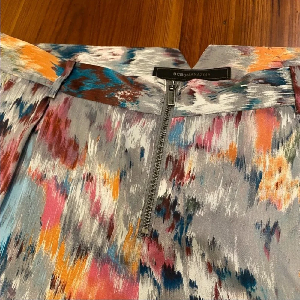 BCBGMaxAzria Flowy Wide Leg Pants in Tie-Dye Print (Sz. S) - Picture 9 of 9